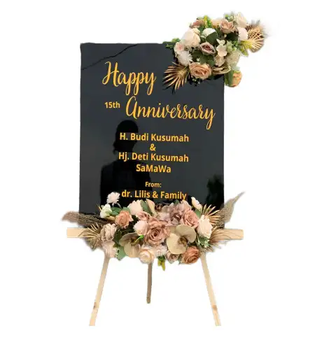 Papan Bunga Akrilik Tegak