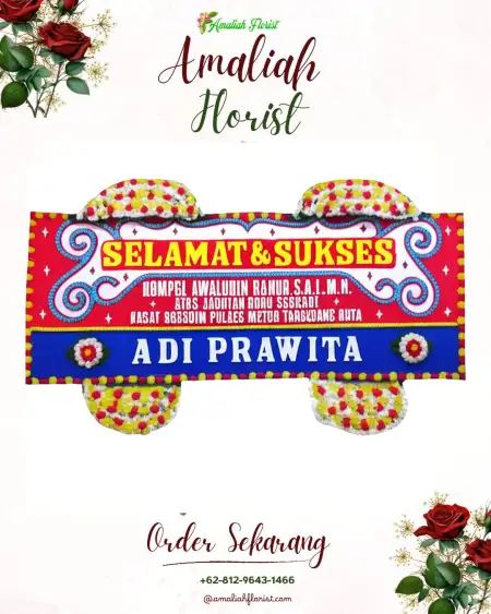 Papan Bunga Ucapan Selamat Tegak